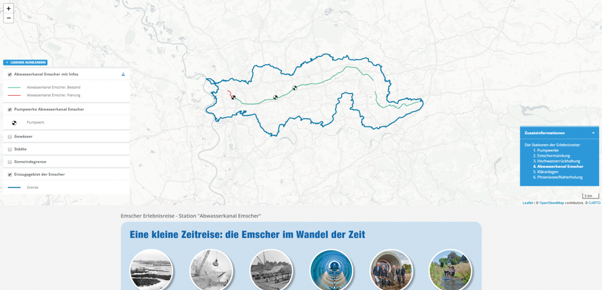 Diercke WebGIS Kartendienst - Emscher Erlebnisreise